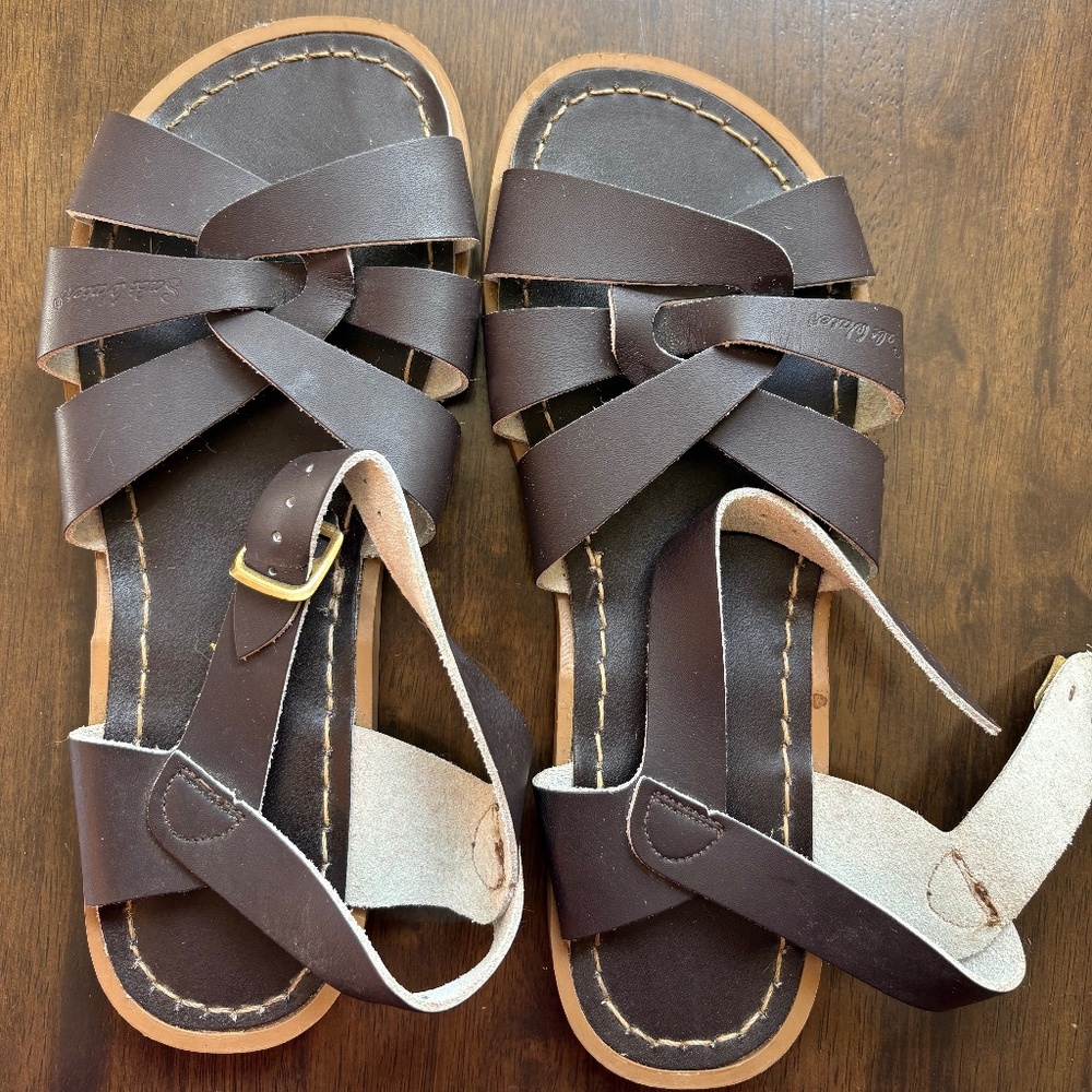 Salt-Water Sandals Original Brown Leather Sandals Size 5